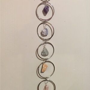 Silver Ring Wall Hanging with Gemstones